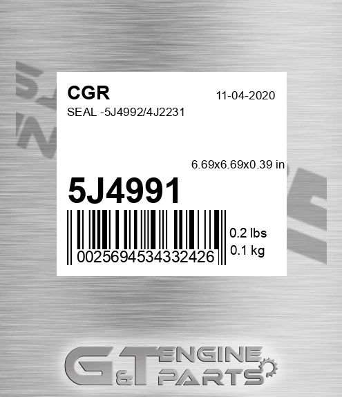 5J4991 CGR Seal -5j4992/4j2231