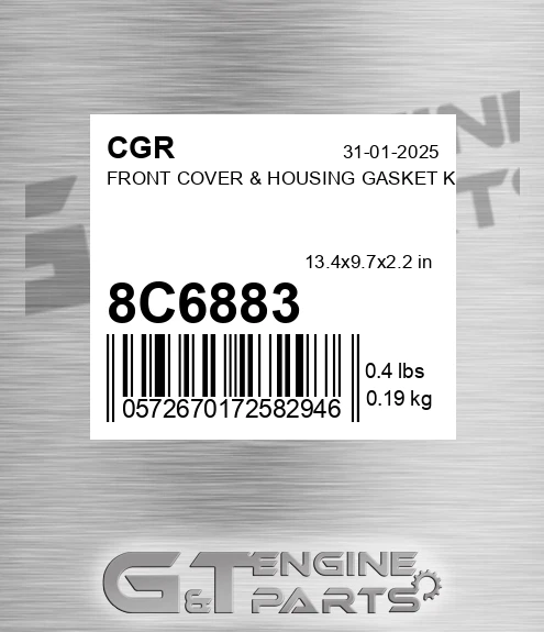8C6883 CGR Front Cover & Housing Gasket Kit