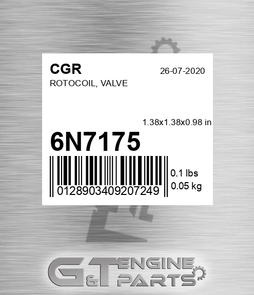 6N7175 CGR Rotocoil, Valve