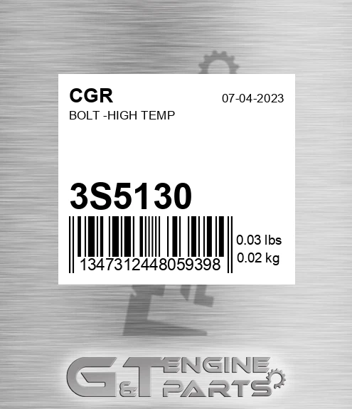 3S5130 Bolt -high Temp