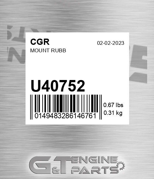 U40752 CGR Mount Rubb