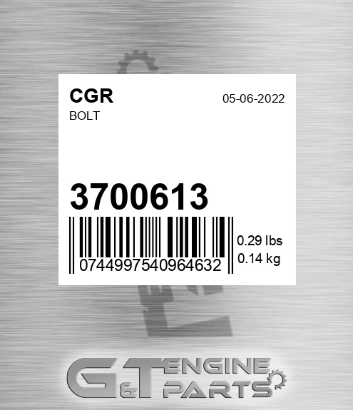 3700613 CGR Bolt