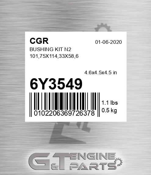 6Y3549 Bushing Kit N2 101,75x114,33x58,6 for CGR