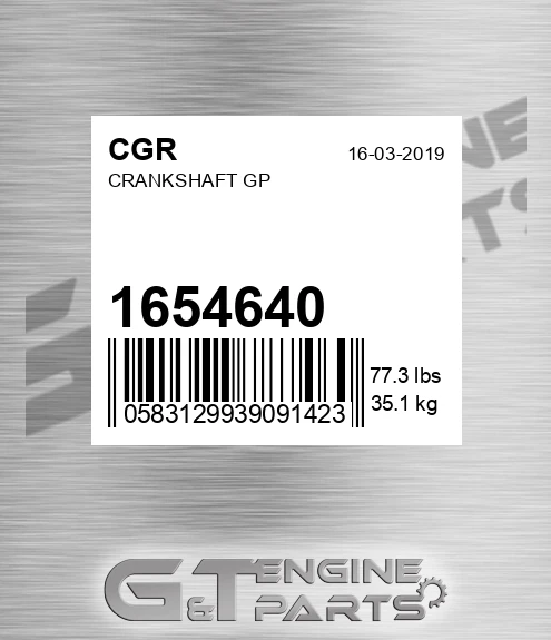 1654640 Crankshaft Gp