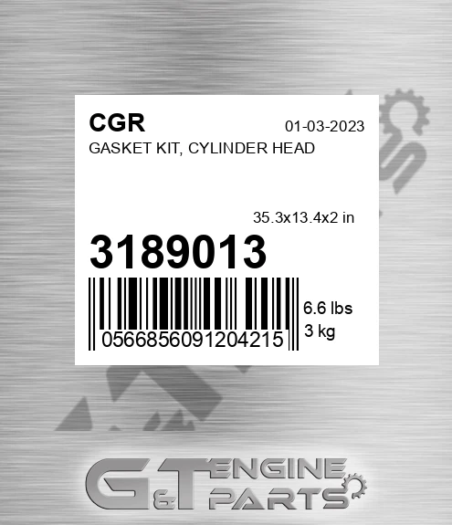 3189013 CGR Gasket Kit, Cylinder Head