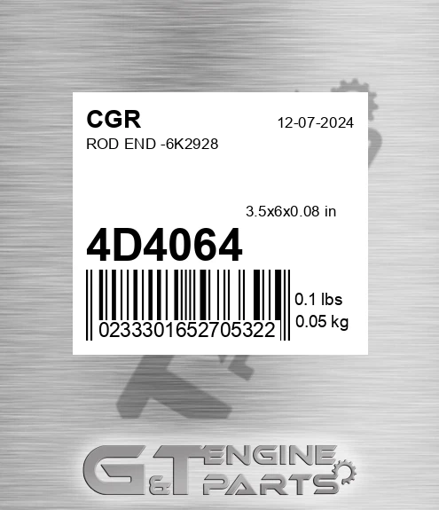 4D4064 Rod End -6k2928