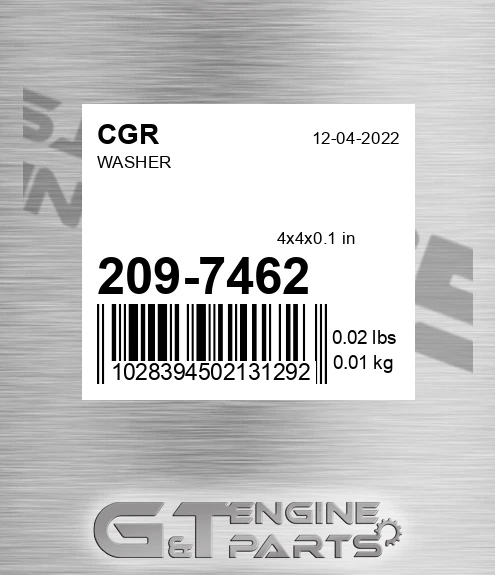 209-7462 Washer