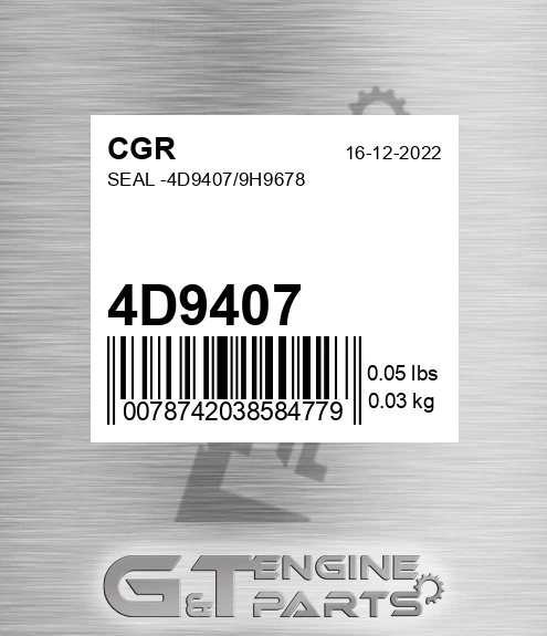 4D9407 CGR Seal -/9h9678