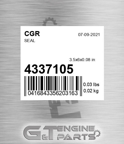 4337105 CGR Seal