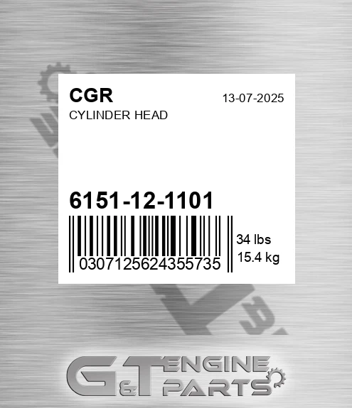 6151-12-1101 Cylinder Head for CGR