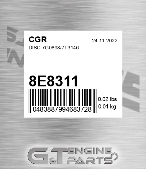 8E8311 Disc 7g0898/7t3146