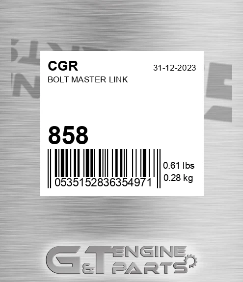 858 Bolt Master Link