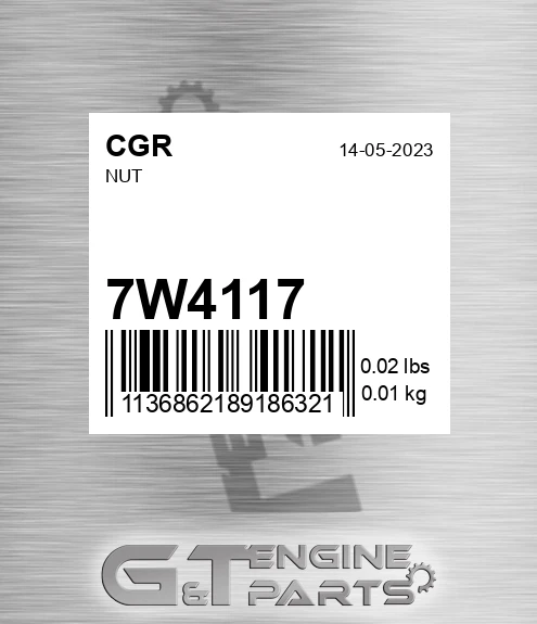 7W4117 CGR Nut