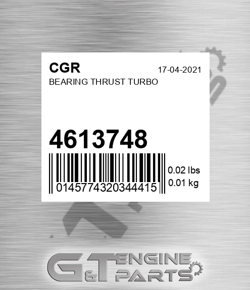 4613748 Bearing Thrust Turbo