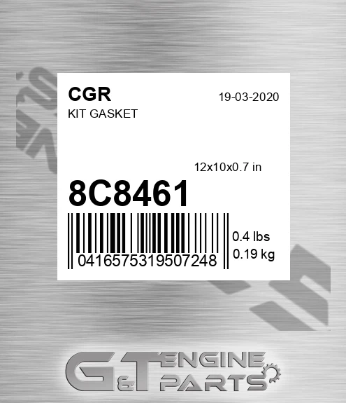 8C8461 CGR Kit Gasket