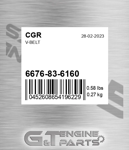 6676-83-6160 V-belt