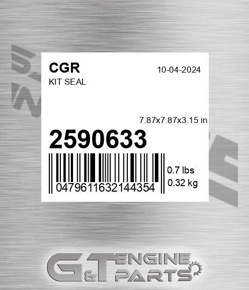 2590633 CGR Kit Seal