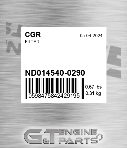 ND014540-0290 Filter for CGR