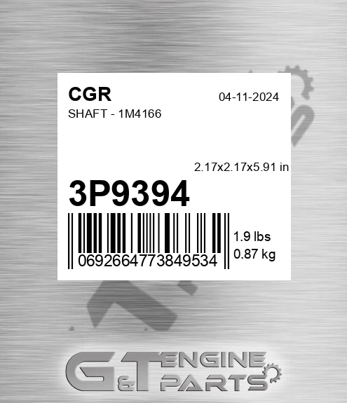 3P9394 CGR Shaft - 1m4166