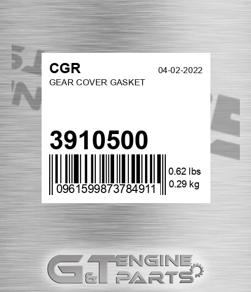 3910500 Gear Cover Gasket