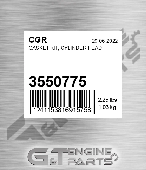 3550775 Gasket Kit, Cylinder Head