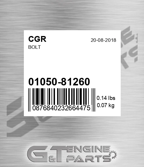 01050-81260 Bolt for CGR