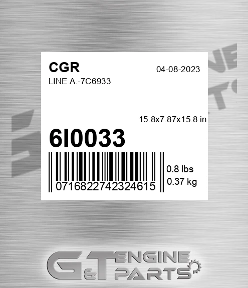 6I0033 CGR Line A.-7c6933