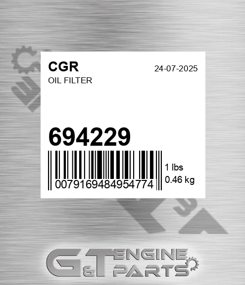 694229 CGR Oil Filter