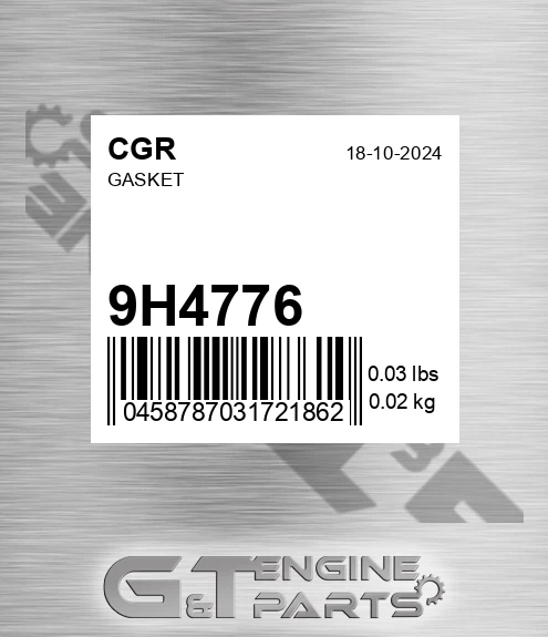 9H4776 CGR Gasket