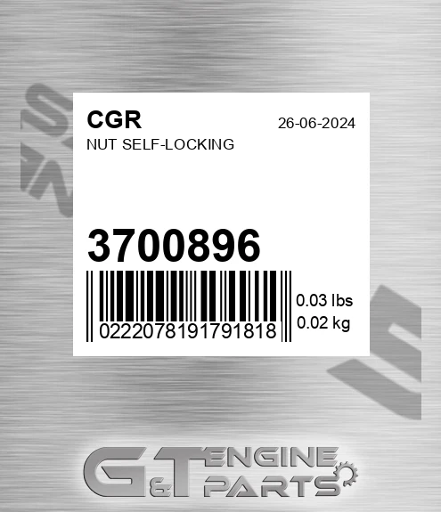 3700896 Nut Self-locking