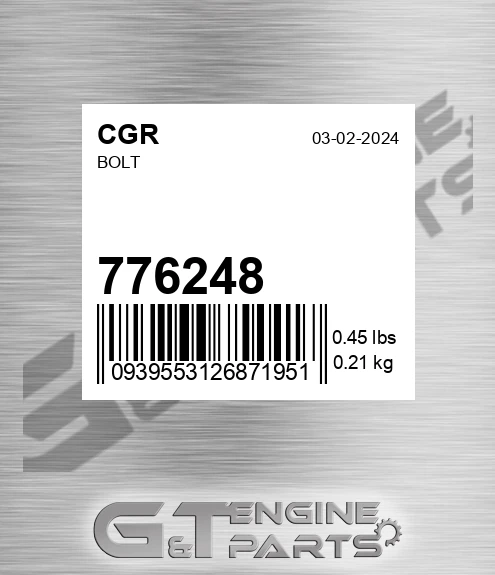 776248 CGR Bolt