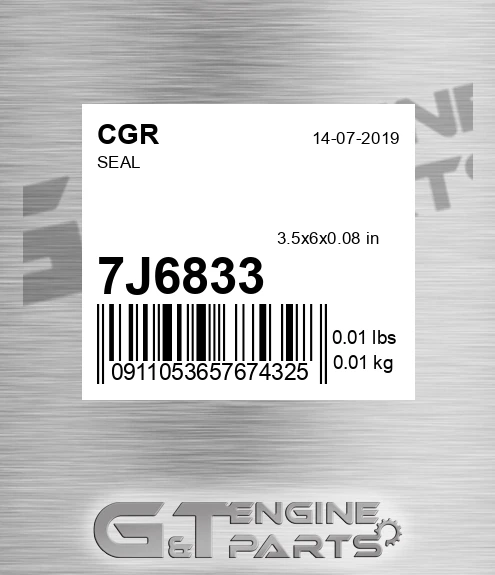 7J6833 CGR Seal