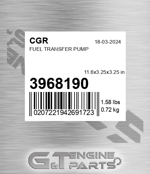 3968190 Fuel Transfer Pump