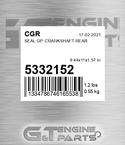 5332152 Seal Gp. Crankshaft Rear