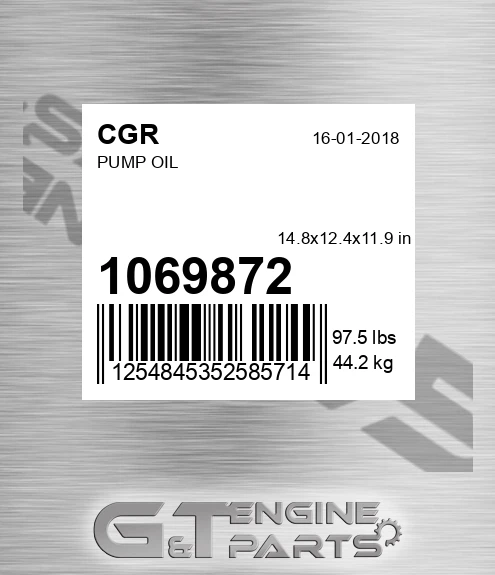 1069872 Pump Oil