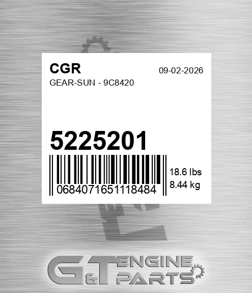 5225201 CGR Gear-sun - 9c8420