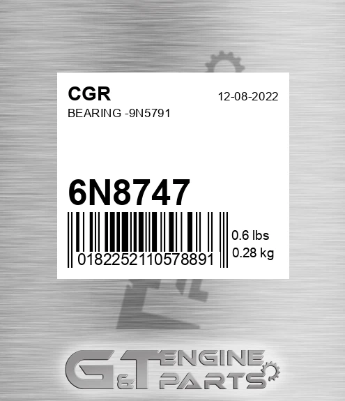 6N8747 CGR Bearing -9n5791