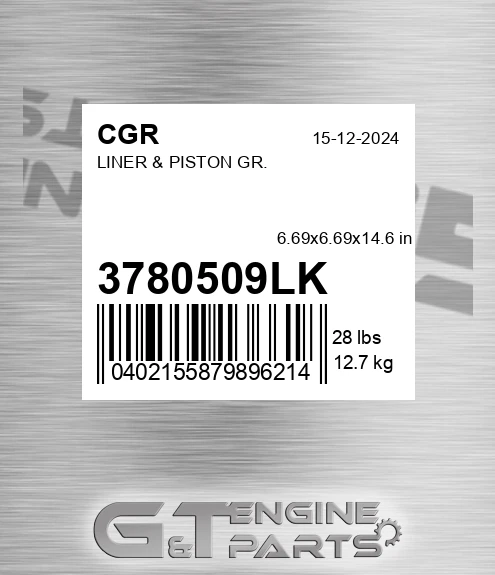 3780509LK CGR Liner & Piston Gr.
