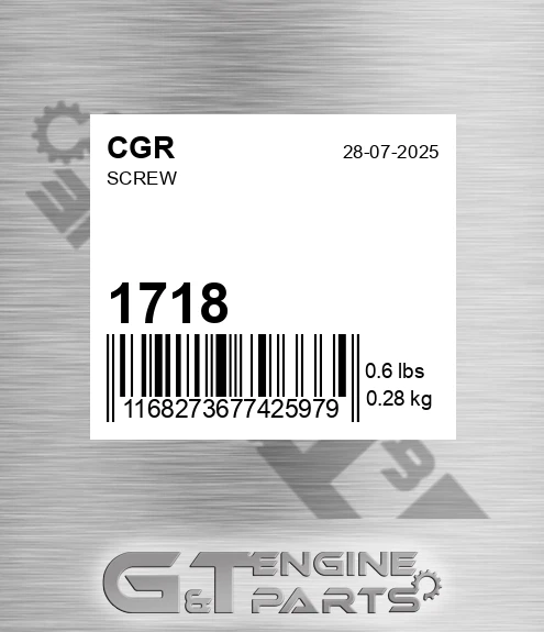 1718 CGR Screw