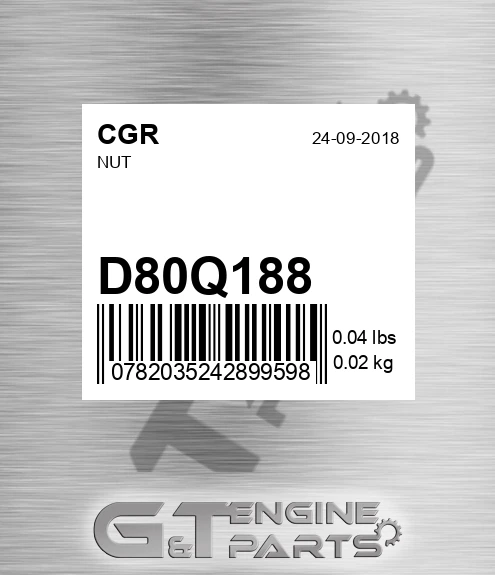 D80Q188 CGR Nut