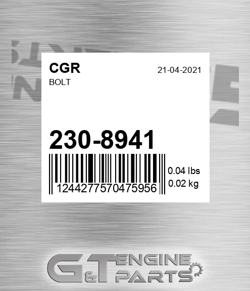230-8941 Bolt for CGR