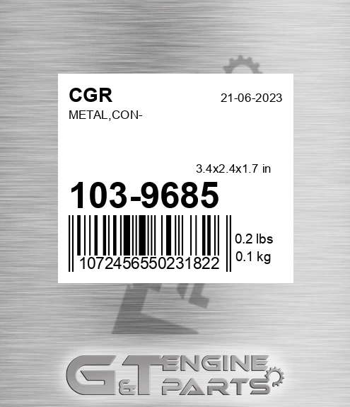 103-9685 CGR Metal,con-