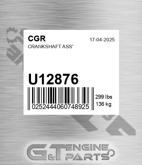 U12876 Crankshaft Ass'