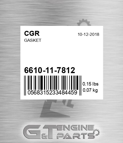 6610-11-7812 Gasket for CGR