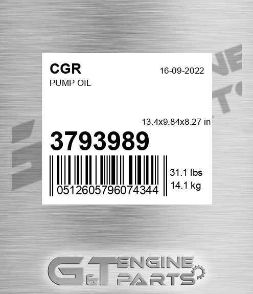 3793989 Pump Oil