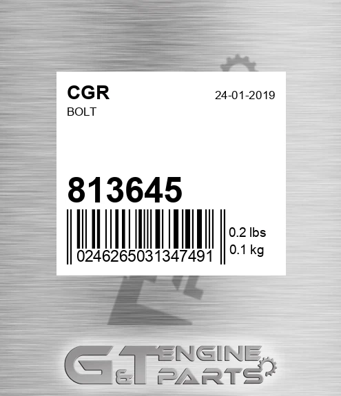 813645 CGR Bolt