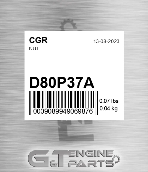 D80P37A CGR Nut