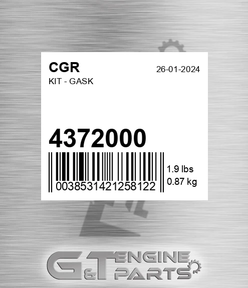 4372000 CGR Kit - Gask