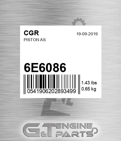 6E6086 Piston As