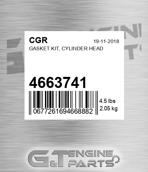 4663741 Gasket Kit, Cylinder Head